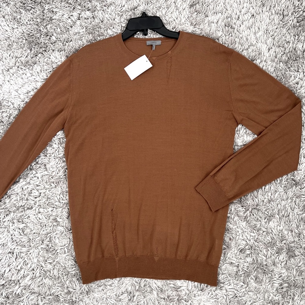 Lanvin wool distressed style crewneck sweater